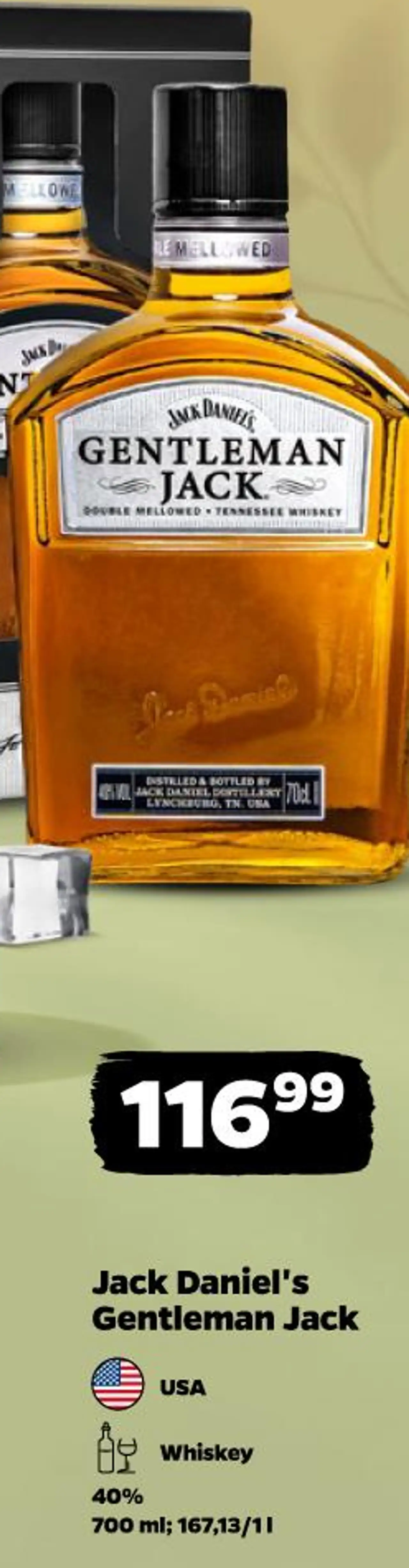 Jack Daniel's Gentleman Jack Tennessee Whiskey 700 ml