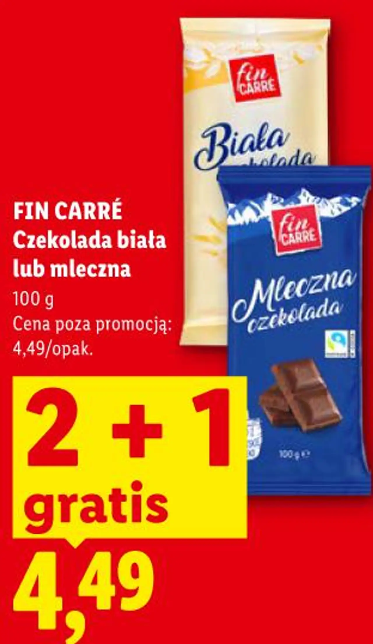 FIN CARRÉ Czekolada biała lub mleczna