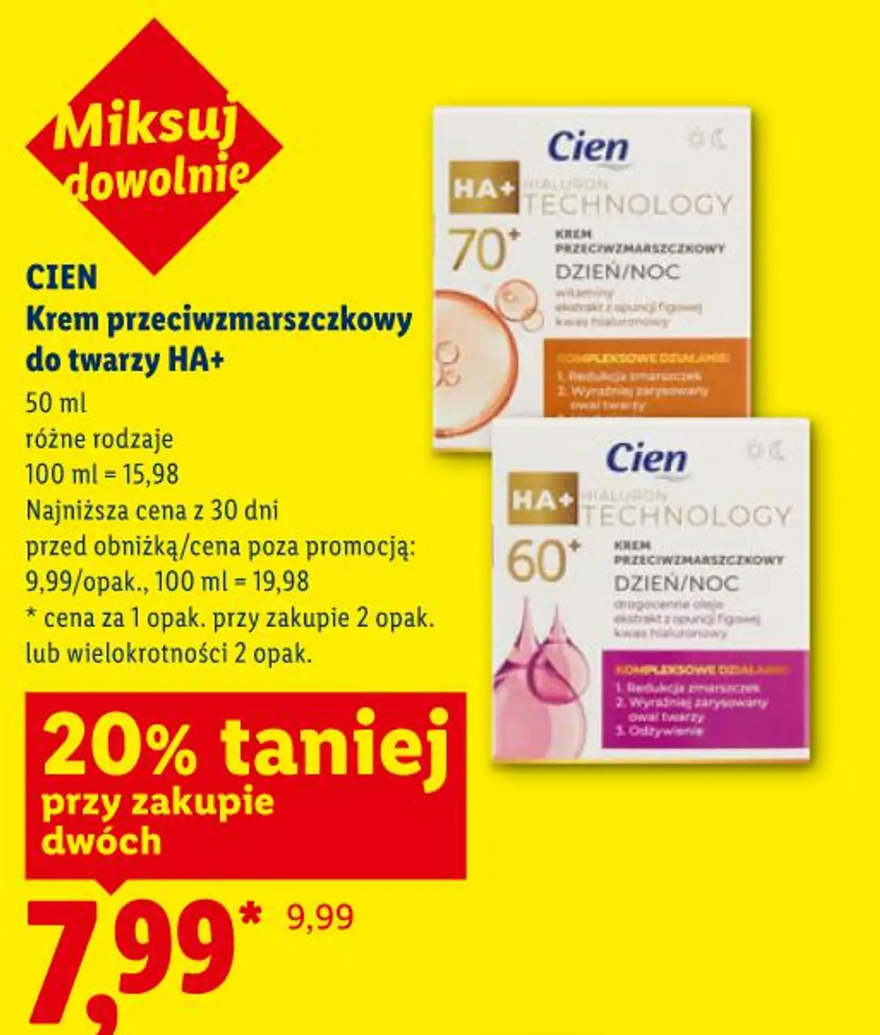 Krem przeciwzmarszczkowy do twarzy HA+