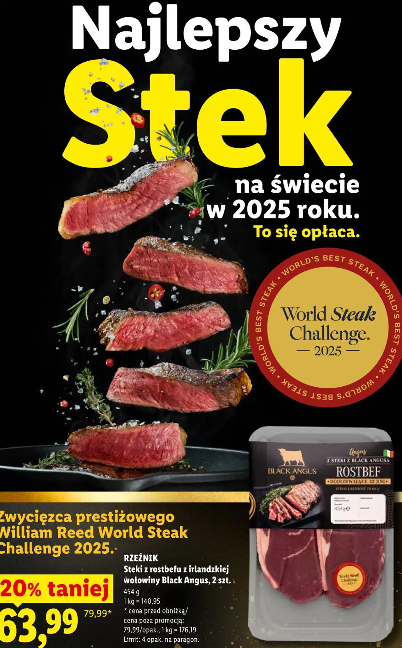 Steki z rostbefu z irlandzkiej wołowiny Black Angus, 2 szt.