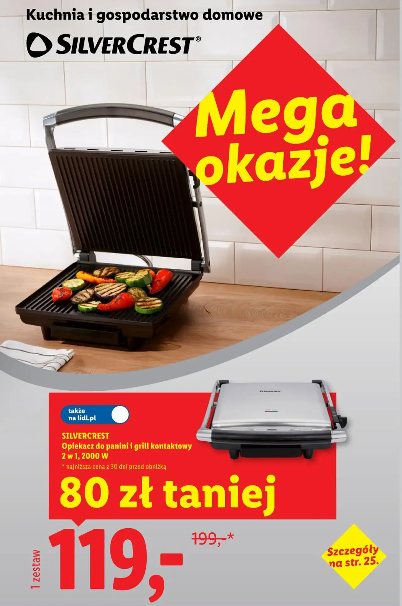 Opiekacz do panini i grill kontaktowy 2 w 1, 2000 W