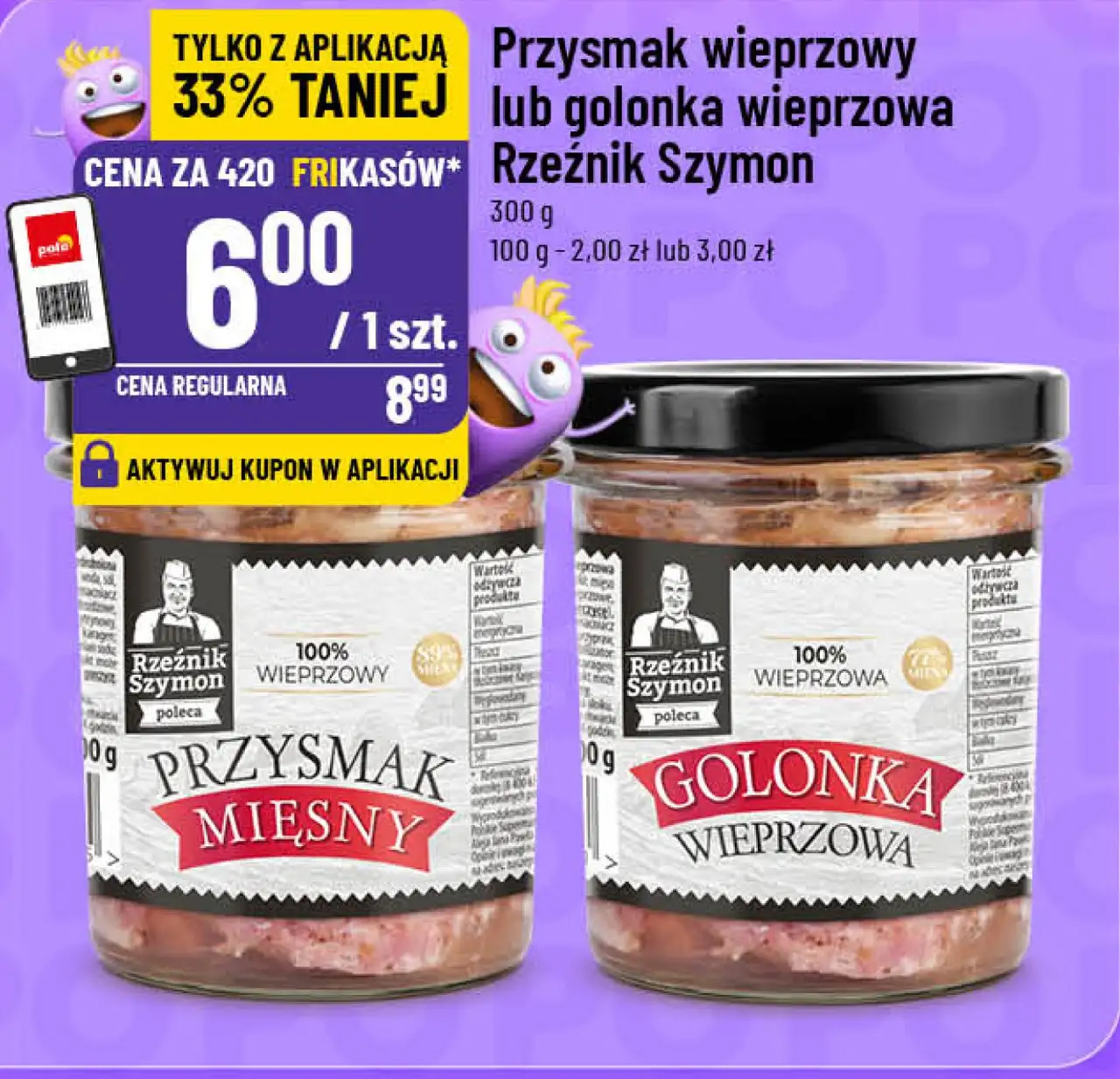 Przysmak wieprzowy lub golonka wieprzowa Rzeźnik Szymon