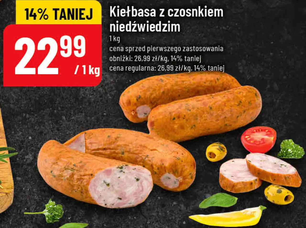Kiełbasa z czosnkiem niedźwiedzim