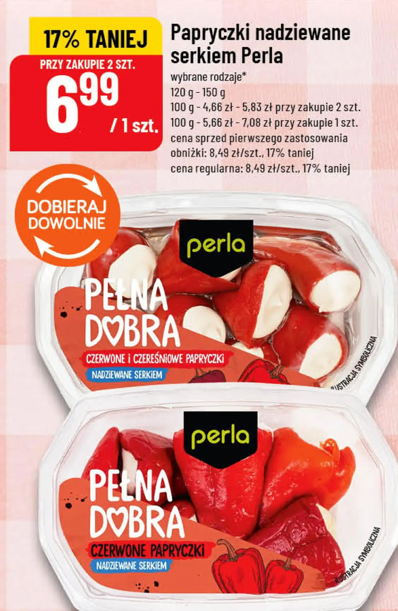 Papryczki nadziewane serkiem perla