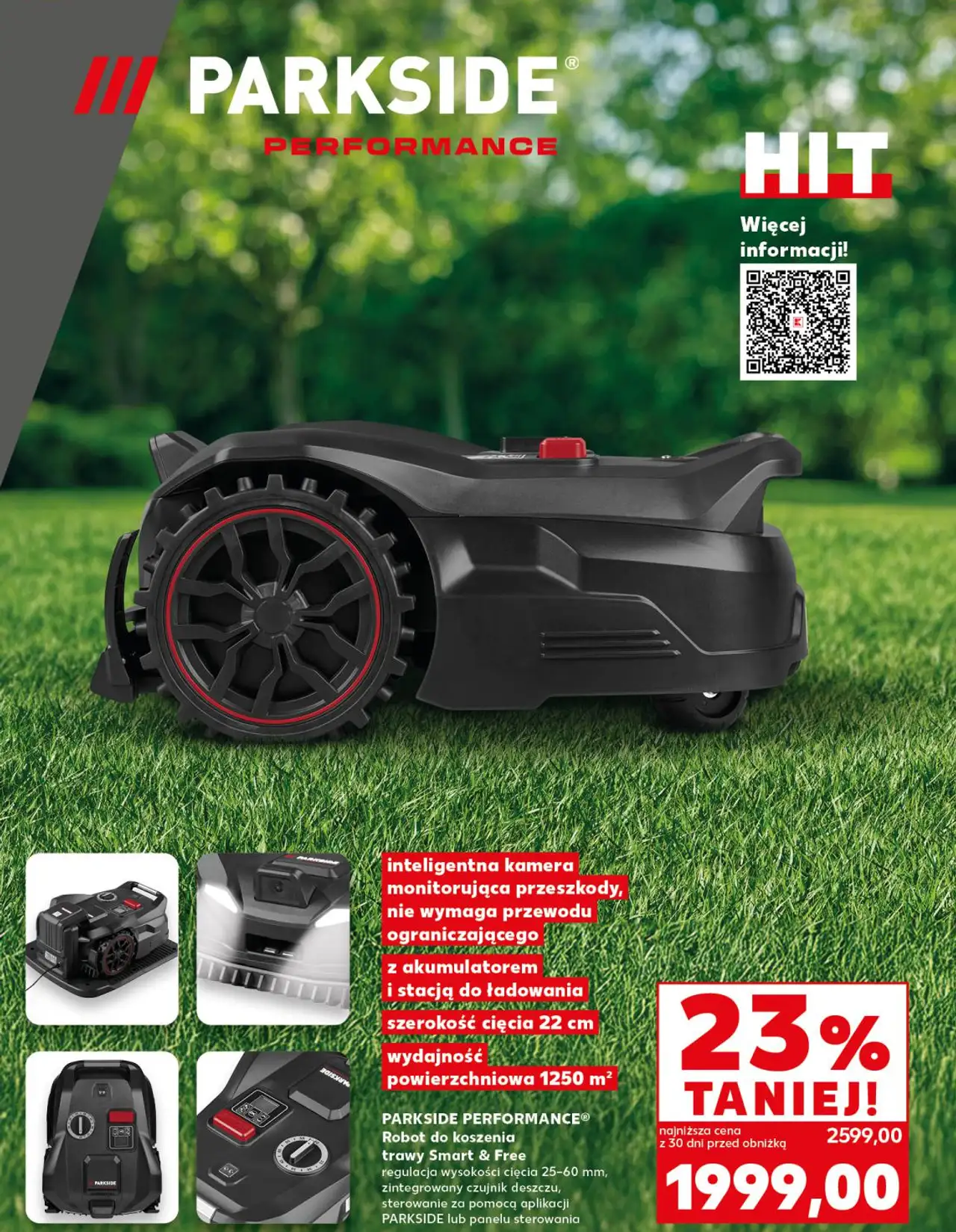 PARKSIDE PERFORMANCE® Robot do koszenia trawy Smart & Free