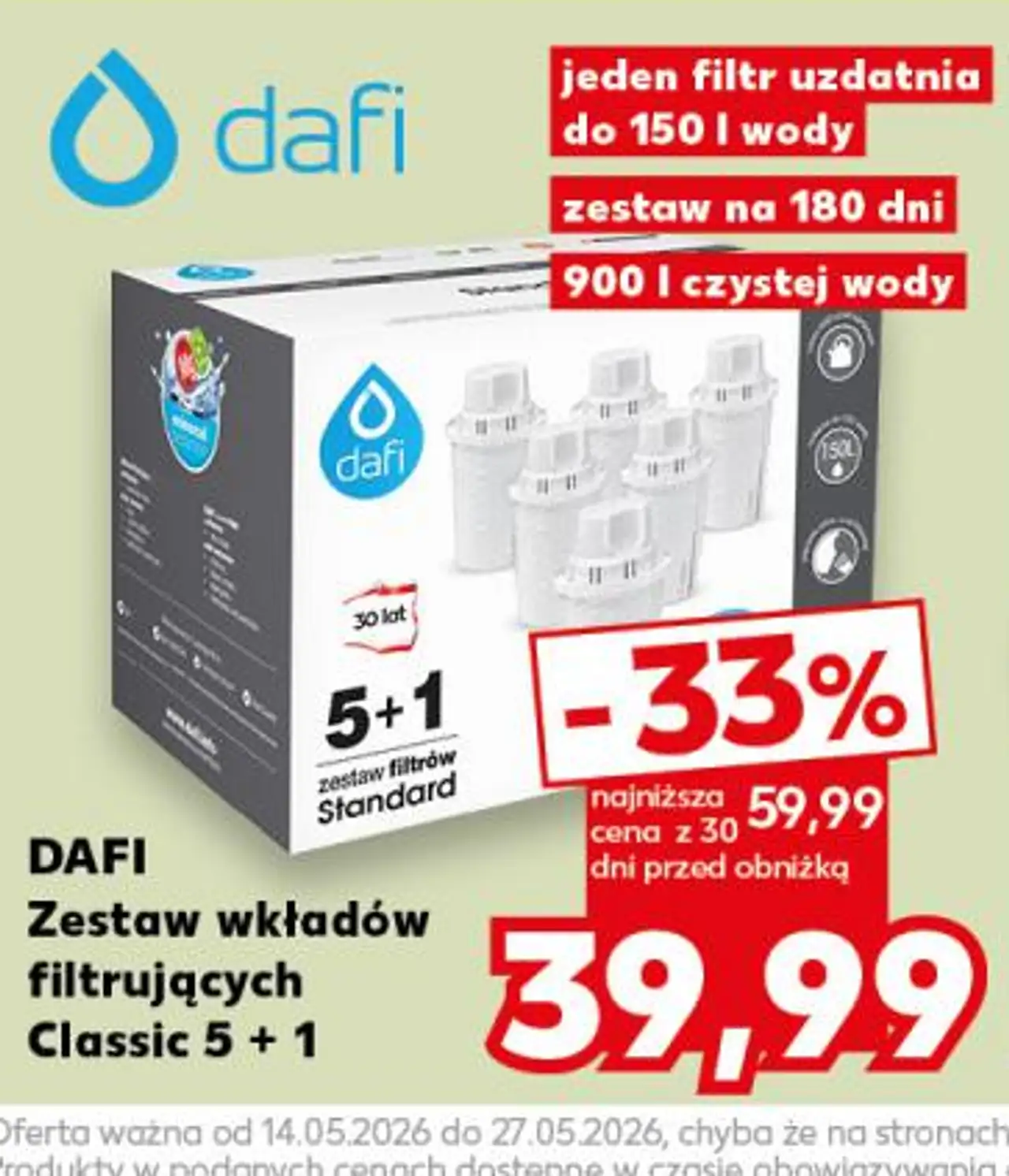 Zestaw wkładów filtrujących Classic 5 + 1