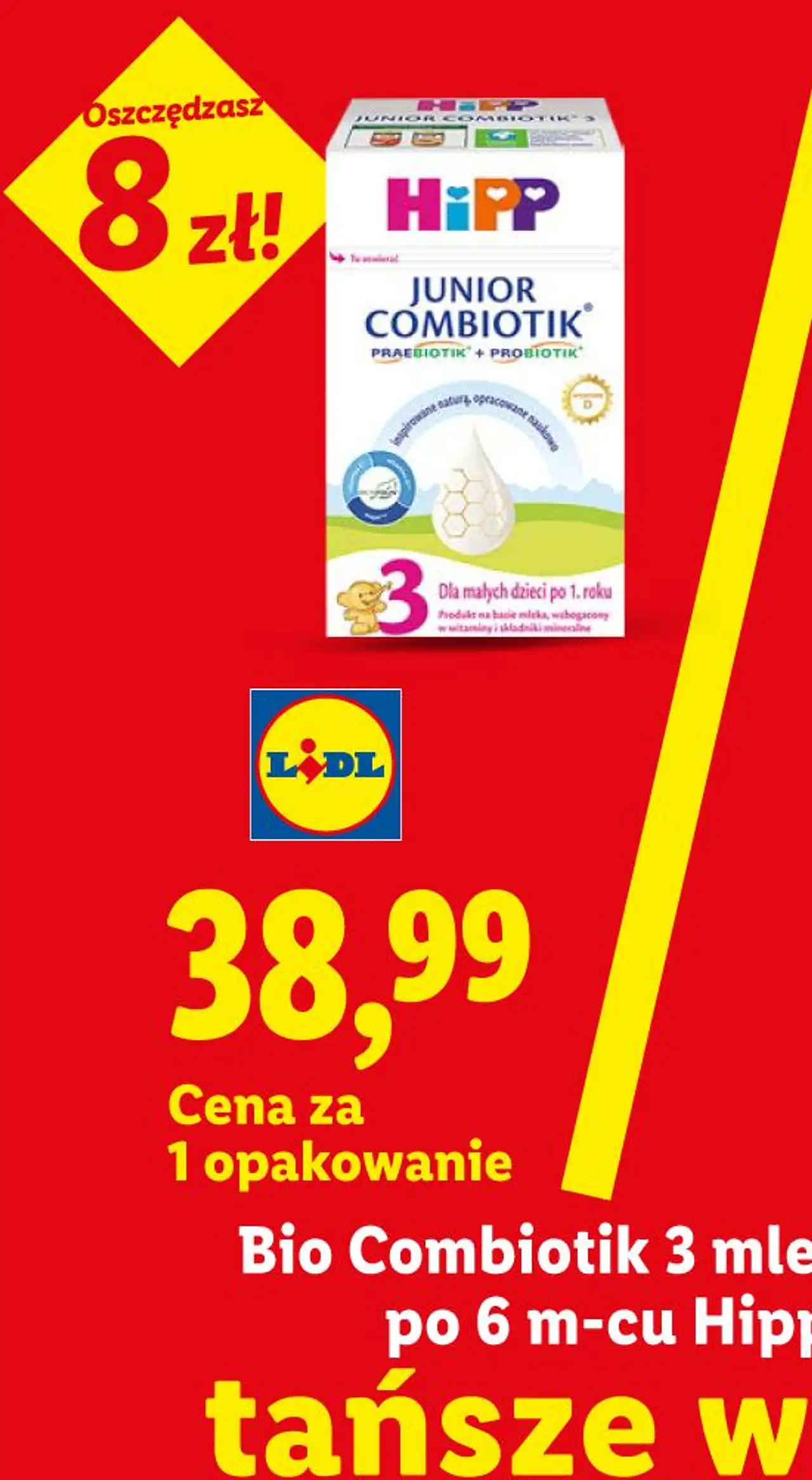 Bio Combiotik 3 mleko następne po 6 m-cu Hipp, 550 g