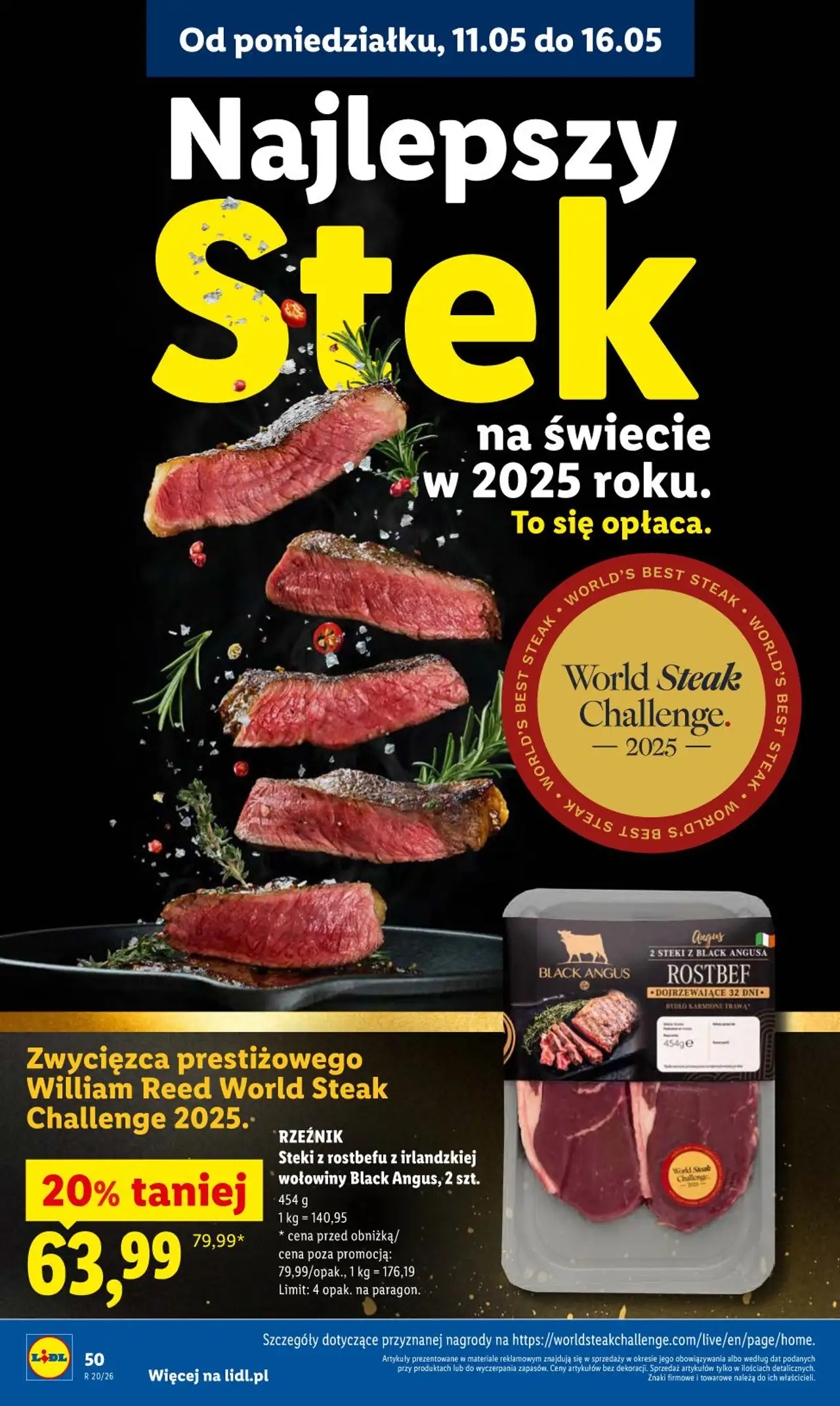 Steki z rostbefu z irlandzkiej wołowiny Black Angus, 2 szt.