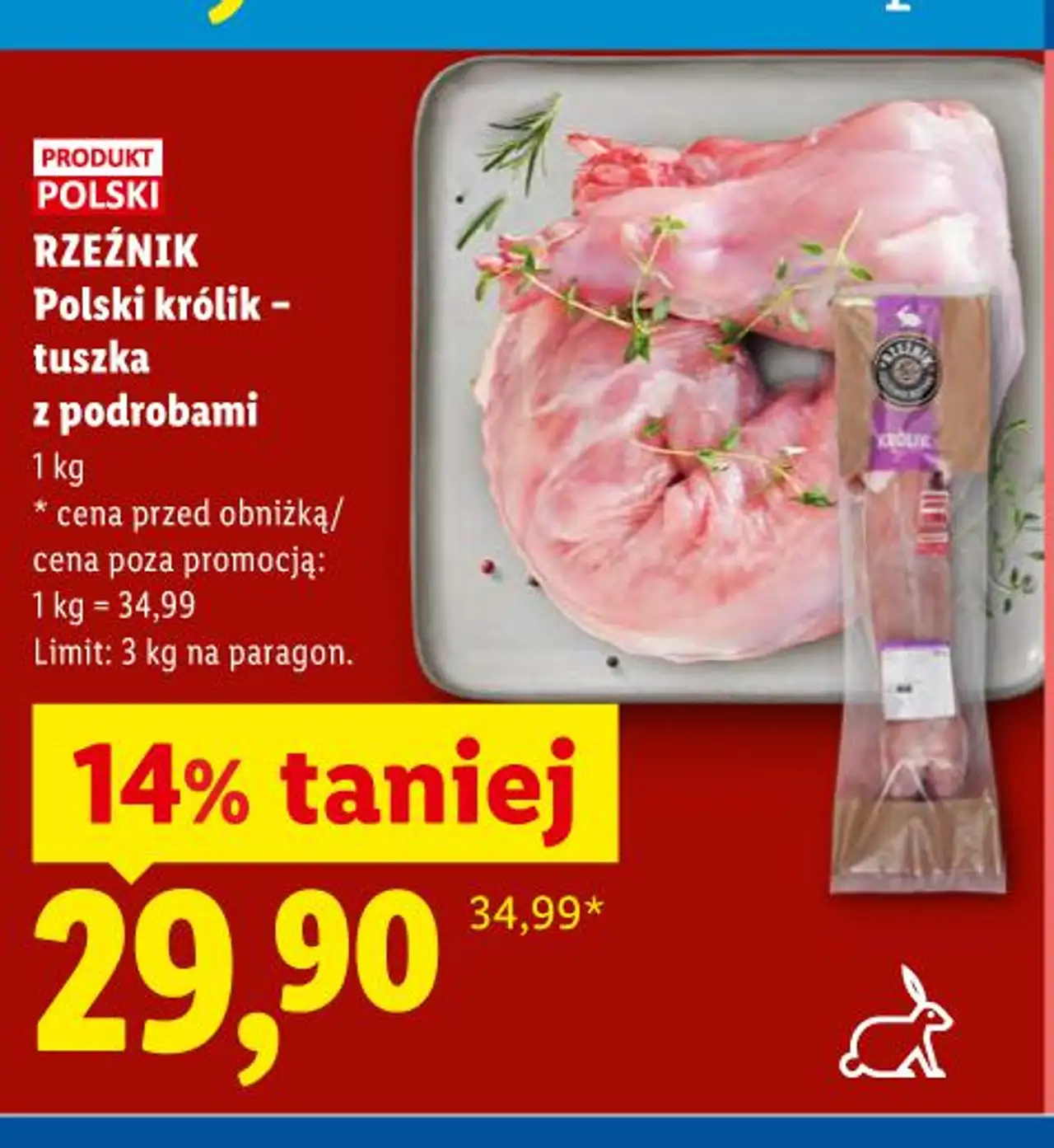 RZEŹNIK Polski królik - tuszka z podrobami