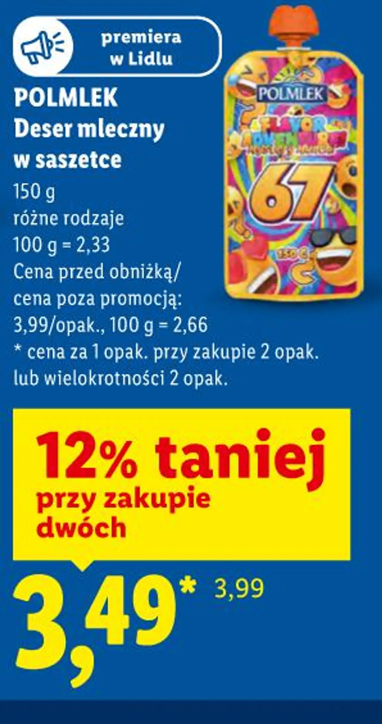 POLMLEK Deser mleczny w saszetce