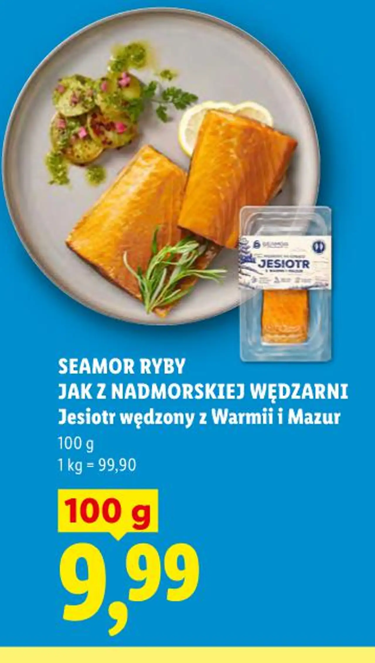 SEAMOR RYBY JAK Z NADMORSKIEJ WĘDZARNI Jesiotr wędzony z Warmii i Mazur
