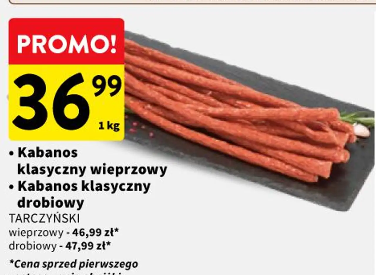 Kabanos klasyczny wieprzowy / Kabanos klasyczny drobiowy TARCZYŃSKI