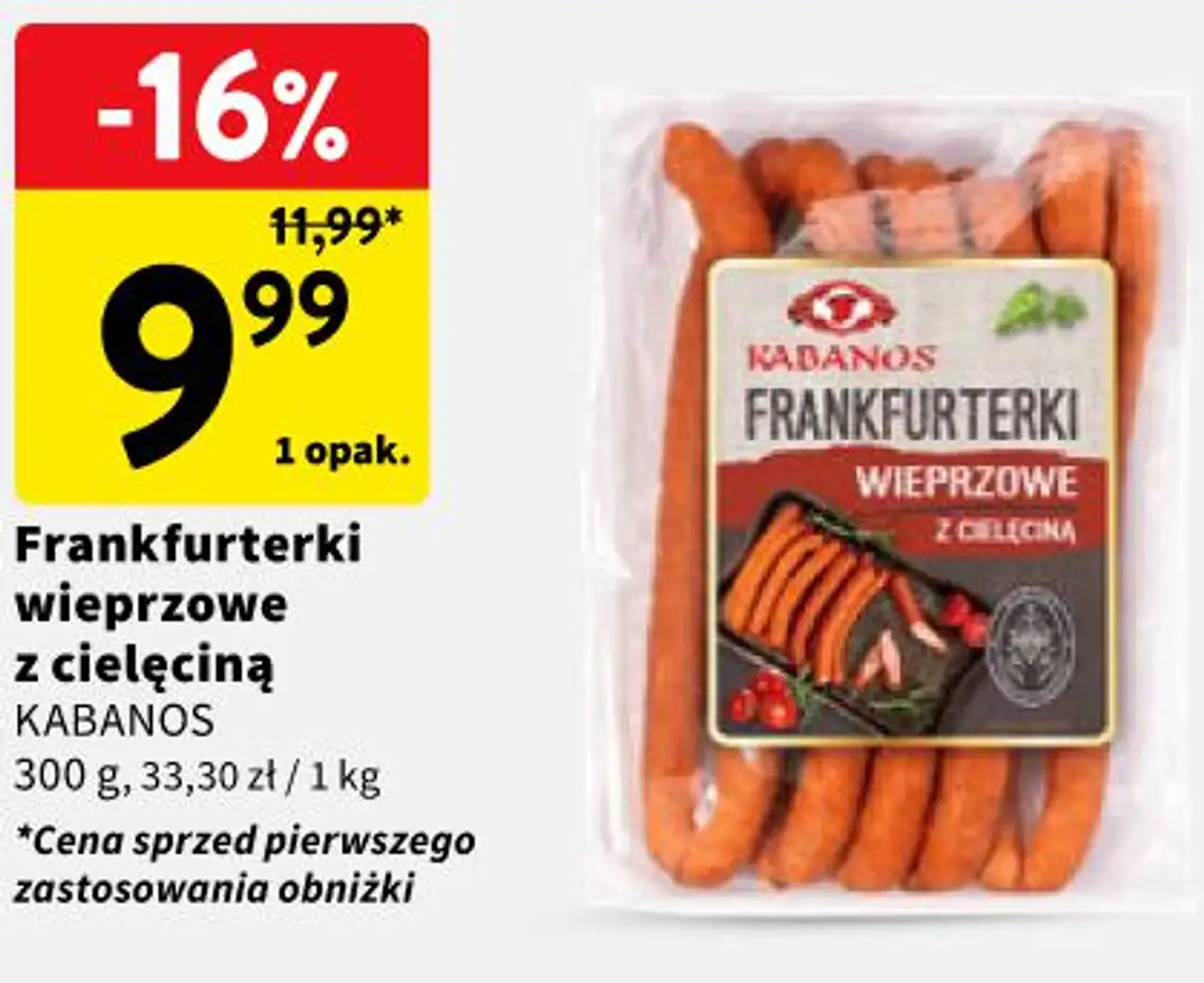 Frankfurterki wieprzowe z cielęciną