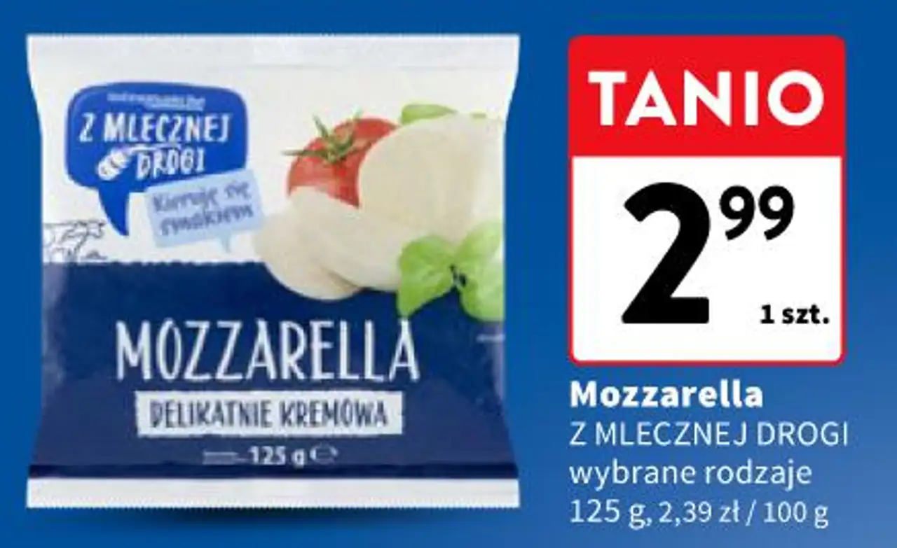 Z Mlecznej Drogi Mozzarella wybrane rodzaje 125 g