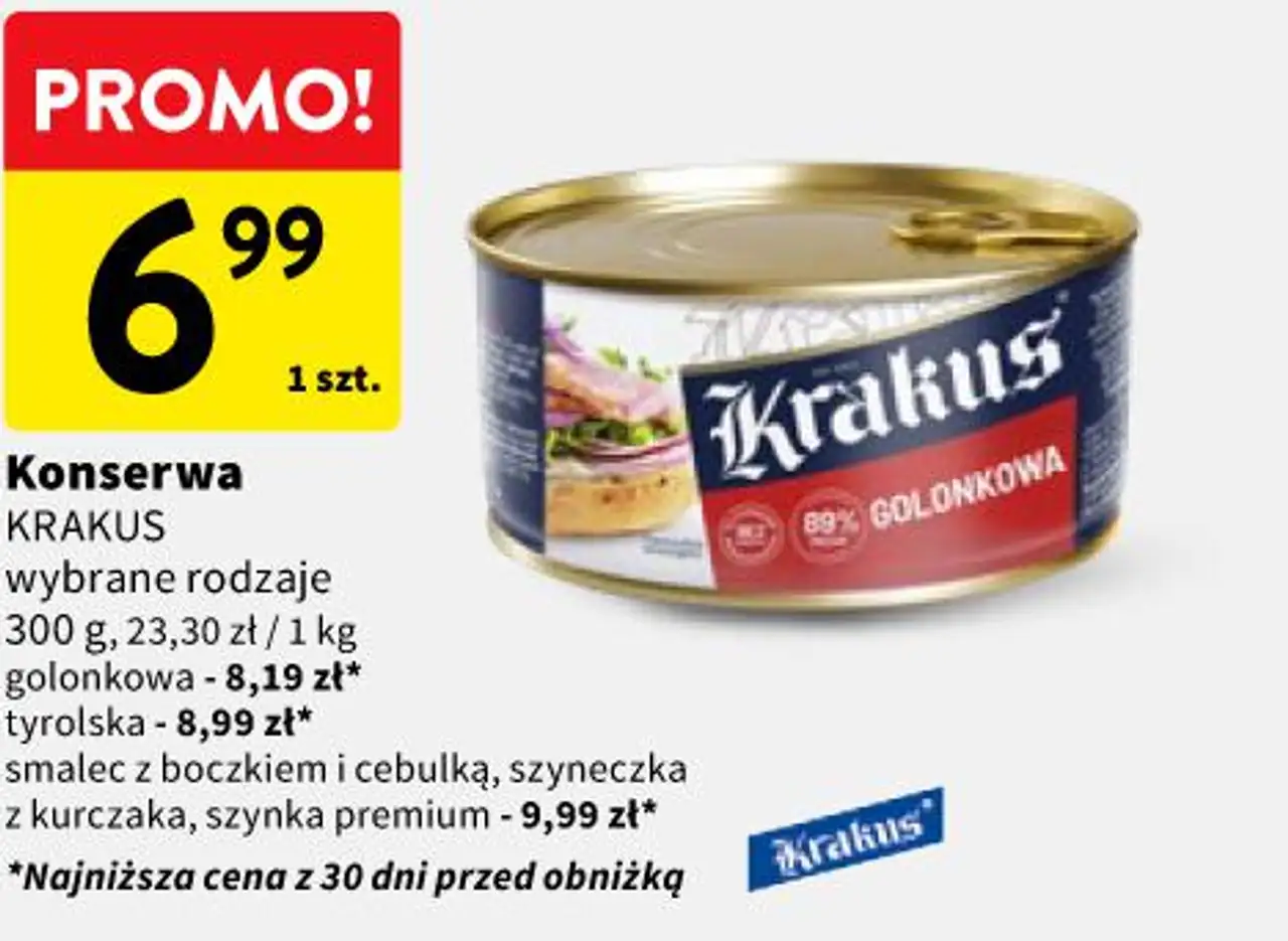 Konserwa KRAKUS wybrane rodzaje 300 g