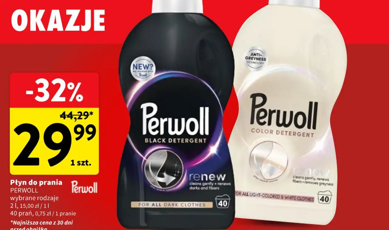 Płyn do prania PERWOLL wybrane rodzaje