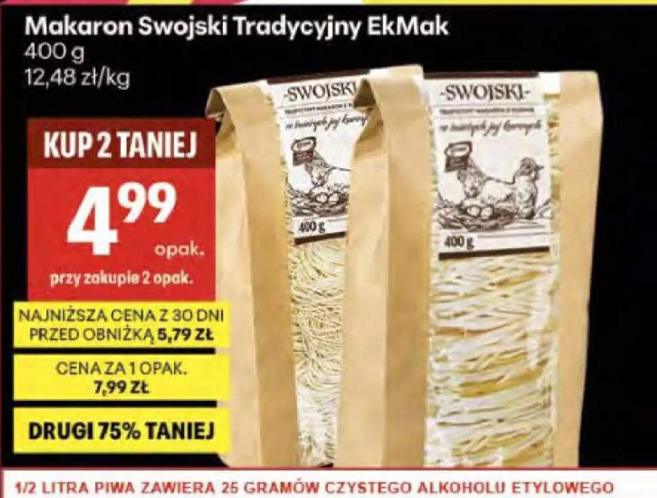 Makaron Swojski Tradycyjny EkMak