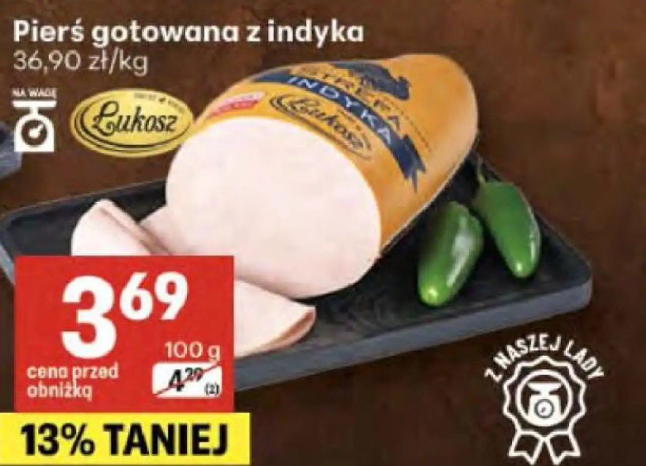 Pierś gotowana z indyka