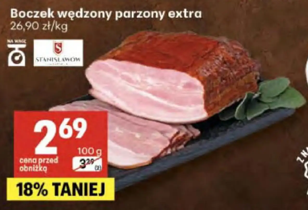 Boczek wędzony parzony extra