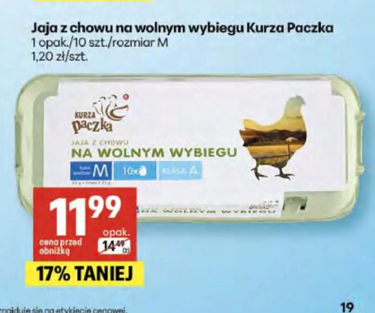 Jaja z chowu na wolnym wybiegu Kurza Paczka
