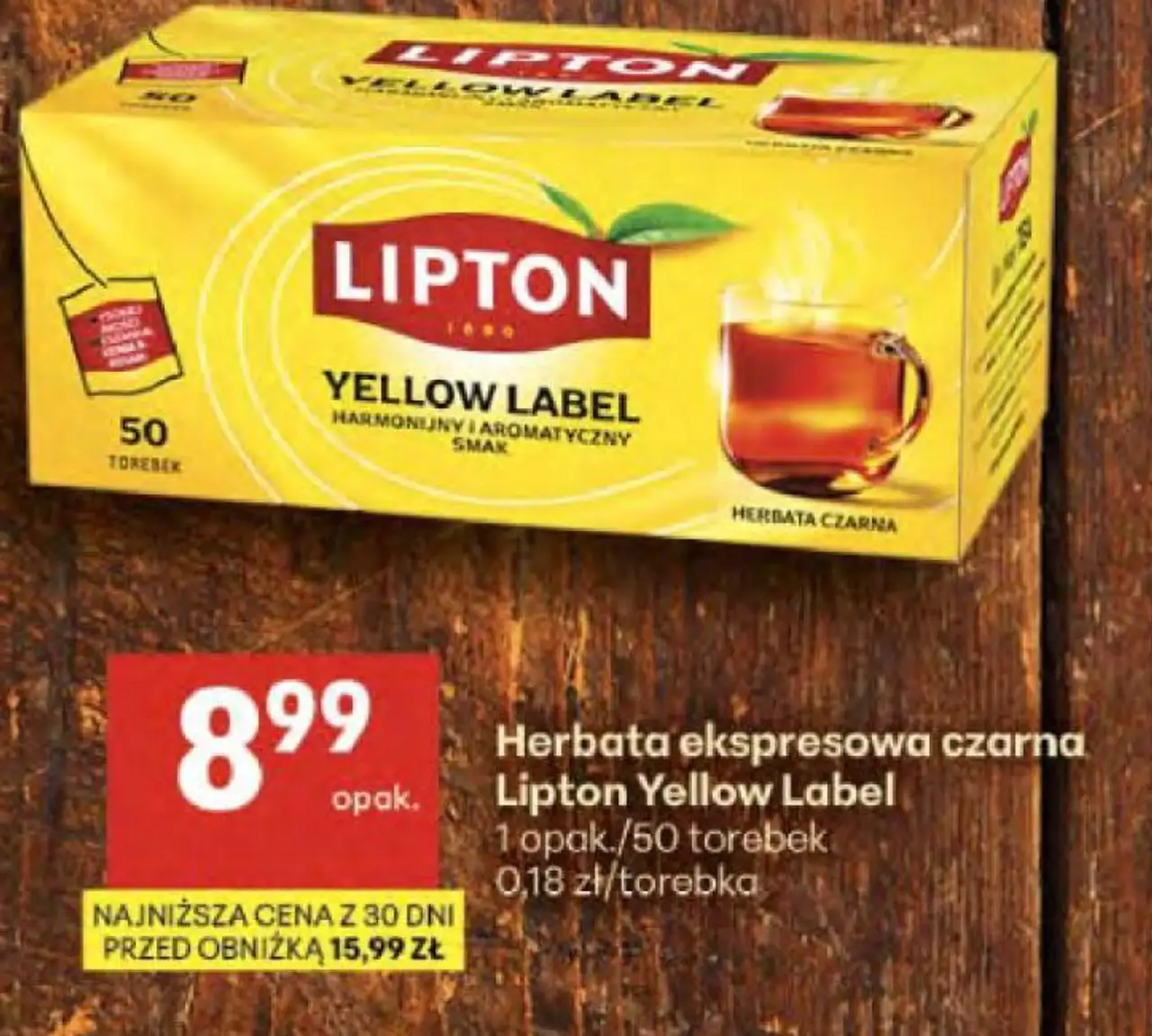Herbata ekspresowa czarna Lipton Yellow Label