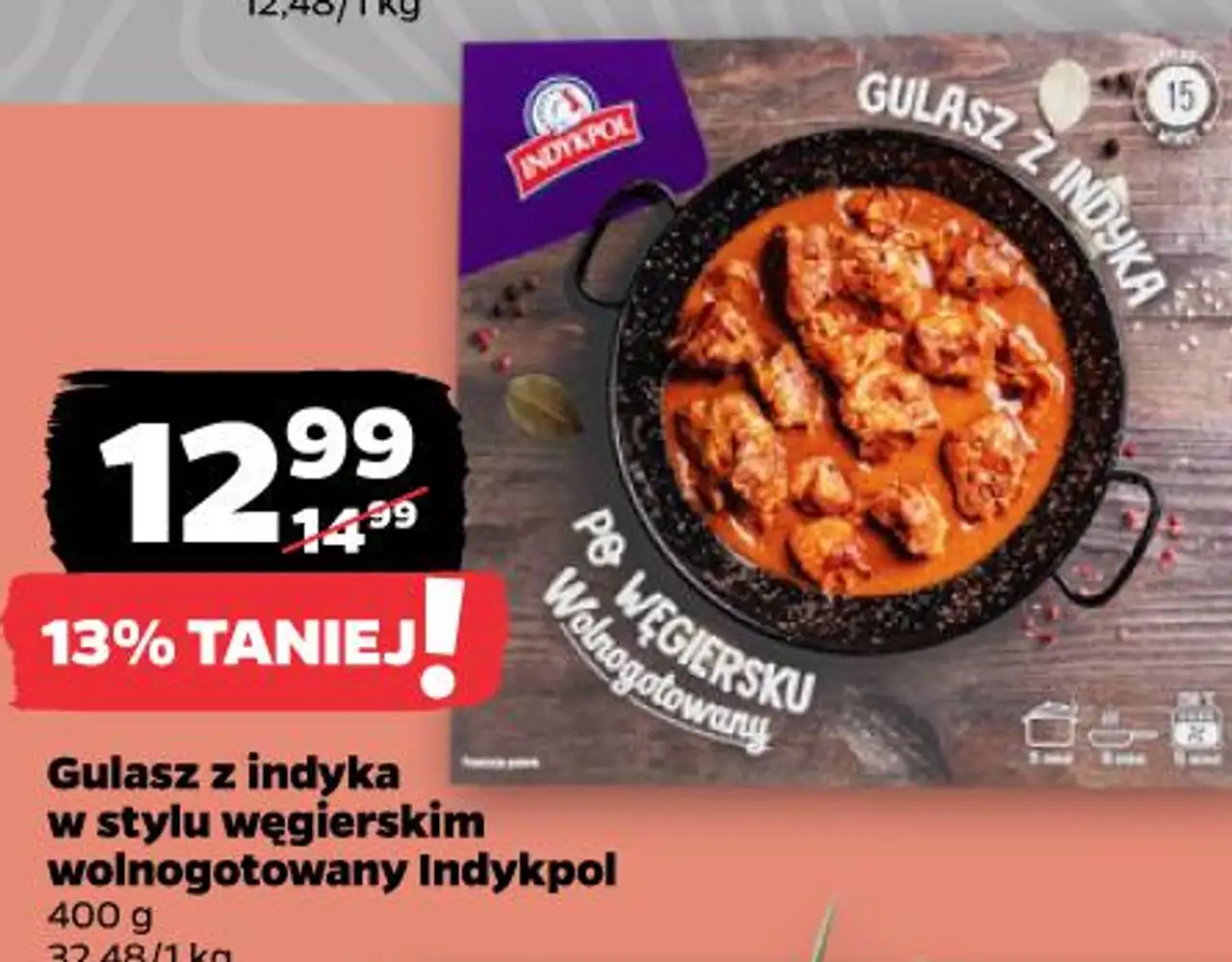 Gulasz z indyka w stylu węgierskim wolnogotowany Indykpol