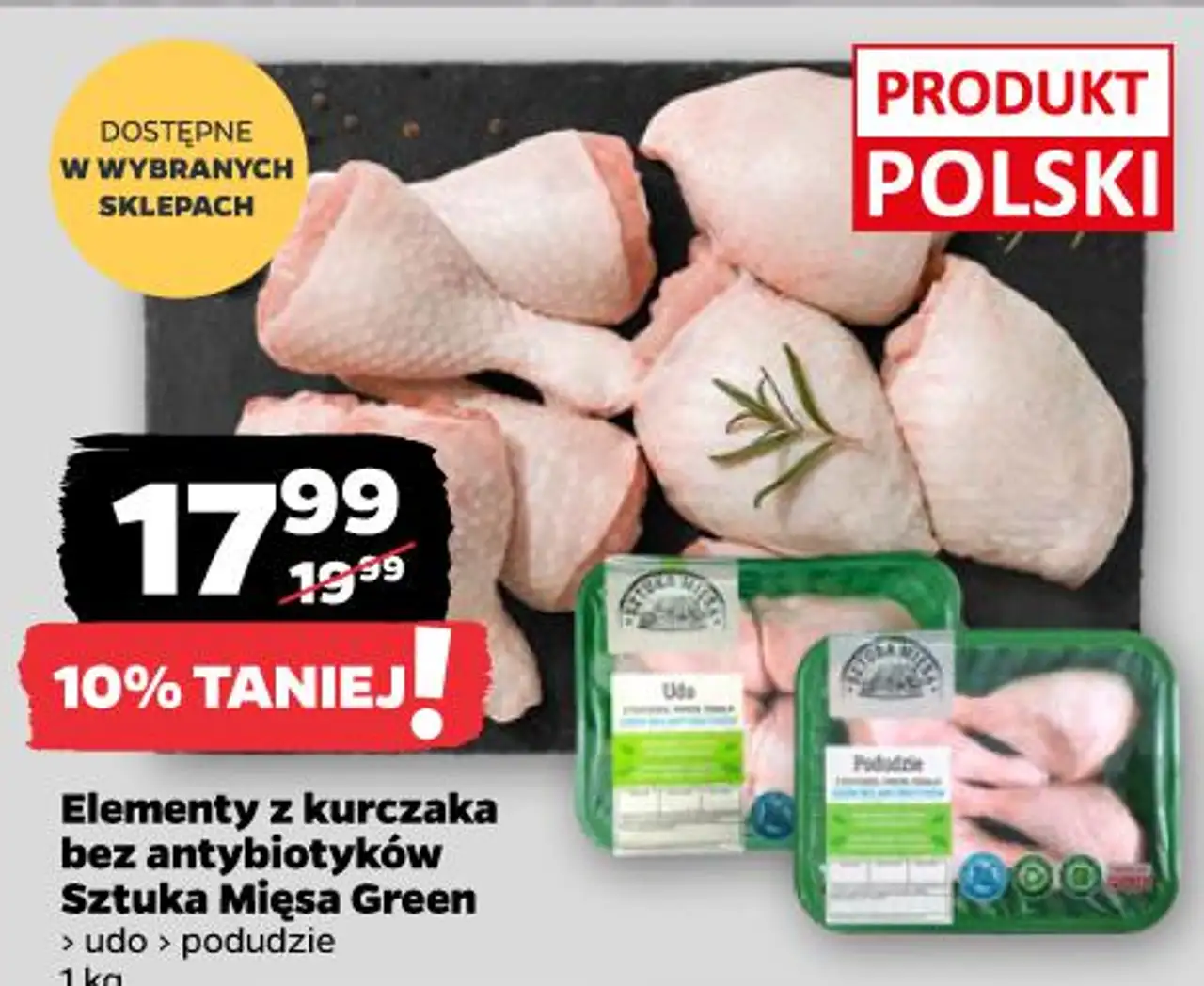 Elementy z kurczaka bez antybiotyków Sztuka Mięsa Green