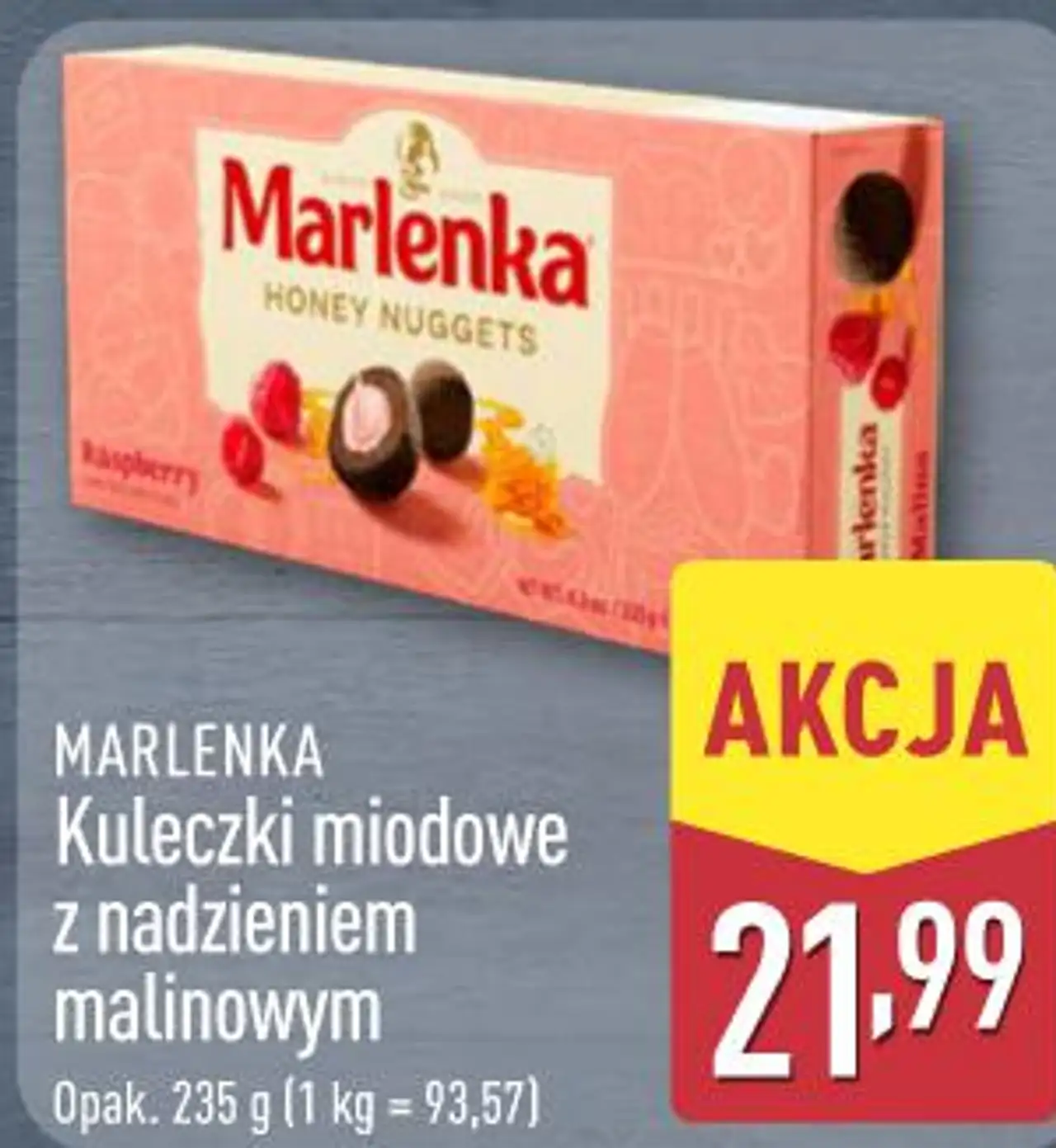Kuleczki miodowe z nadzieniem malinowym Marlenka