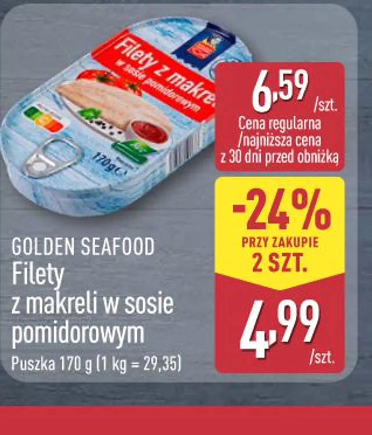 GOLDEN SEAFOOD Filety z makreli w sosie pomidorowym