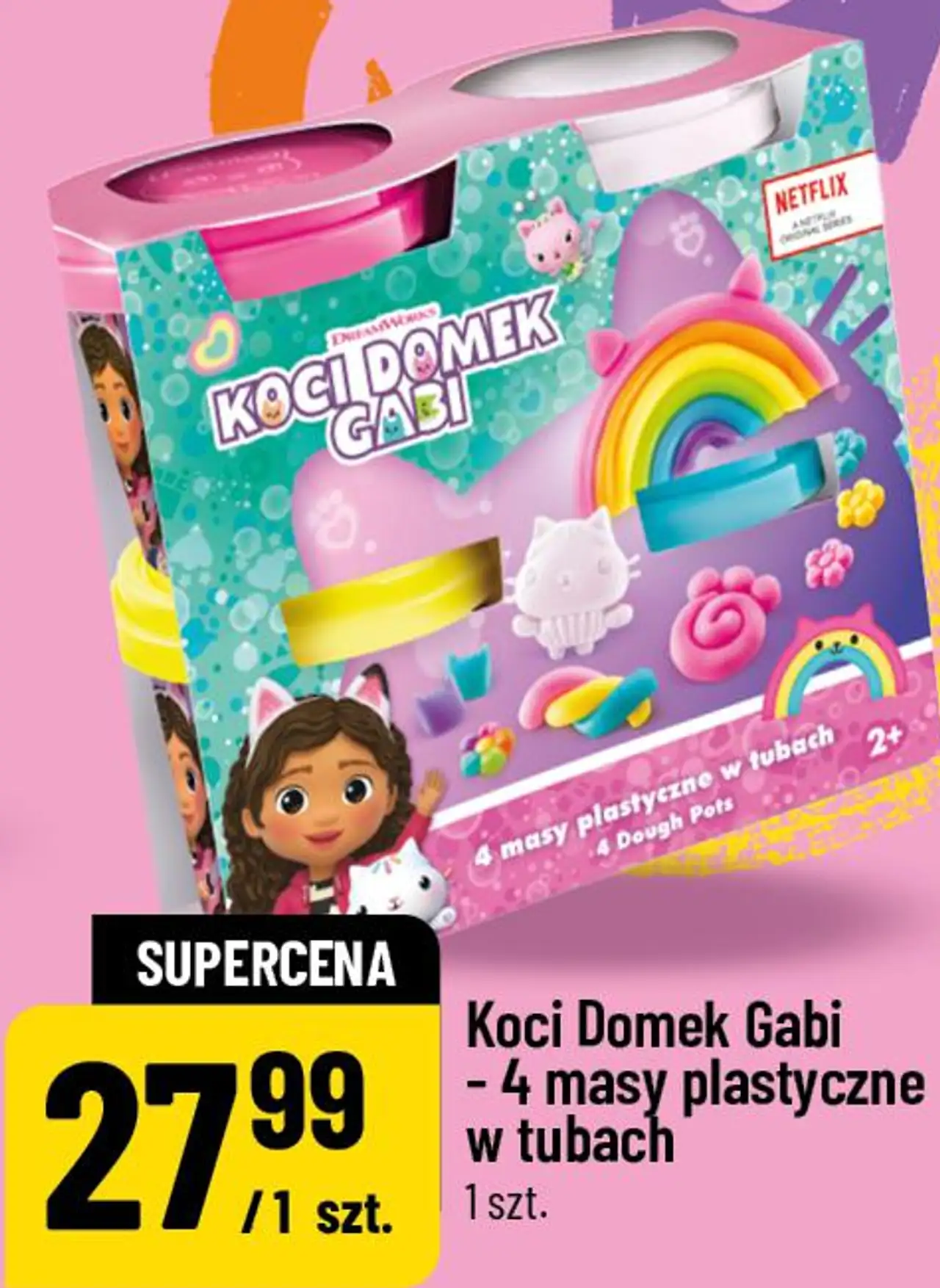 Koci Domek Gabi - 4 masy plastyczne w tubach