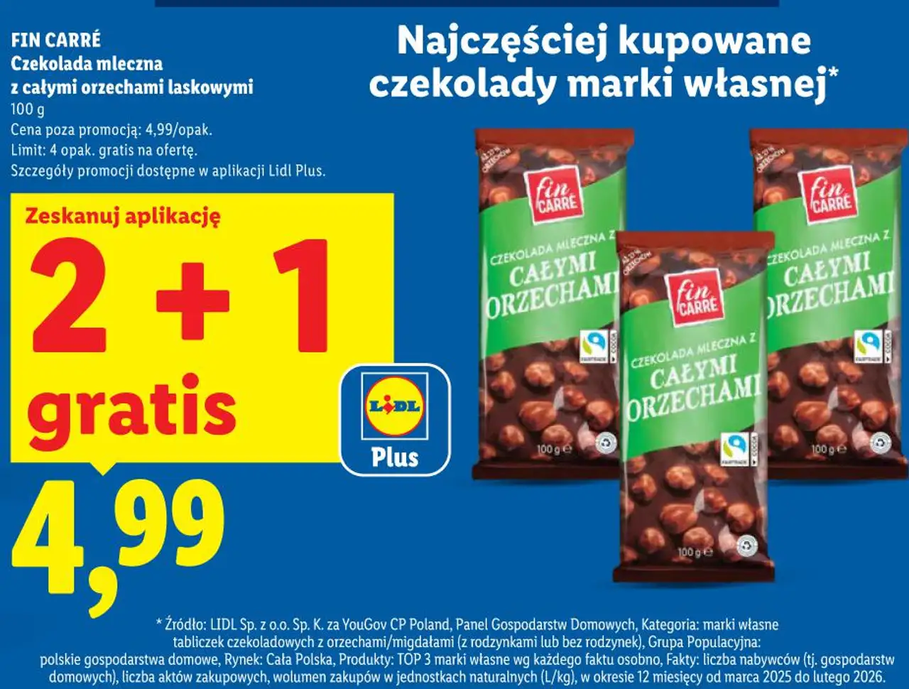 Fin Carré Czekolada mleczna z całymi orzechami laskowymi