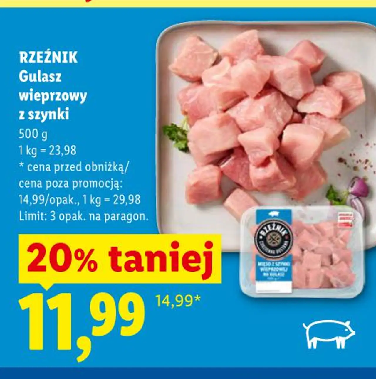 Gulasz wieprzowy z szynki