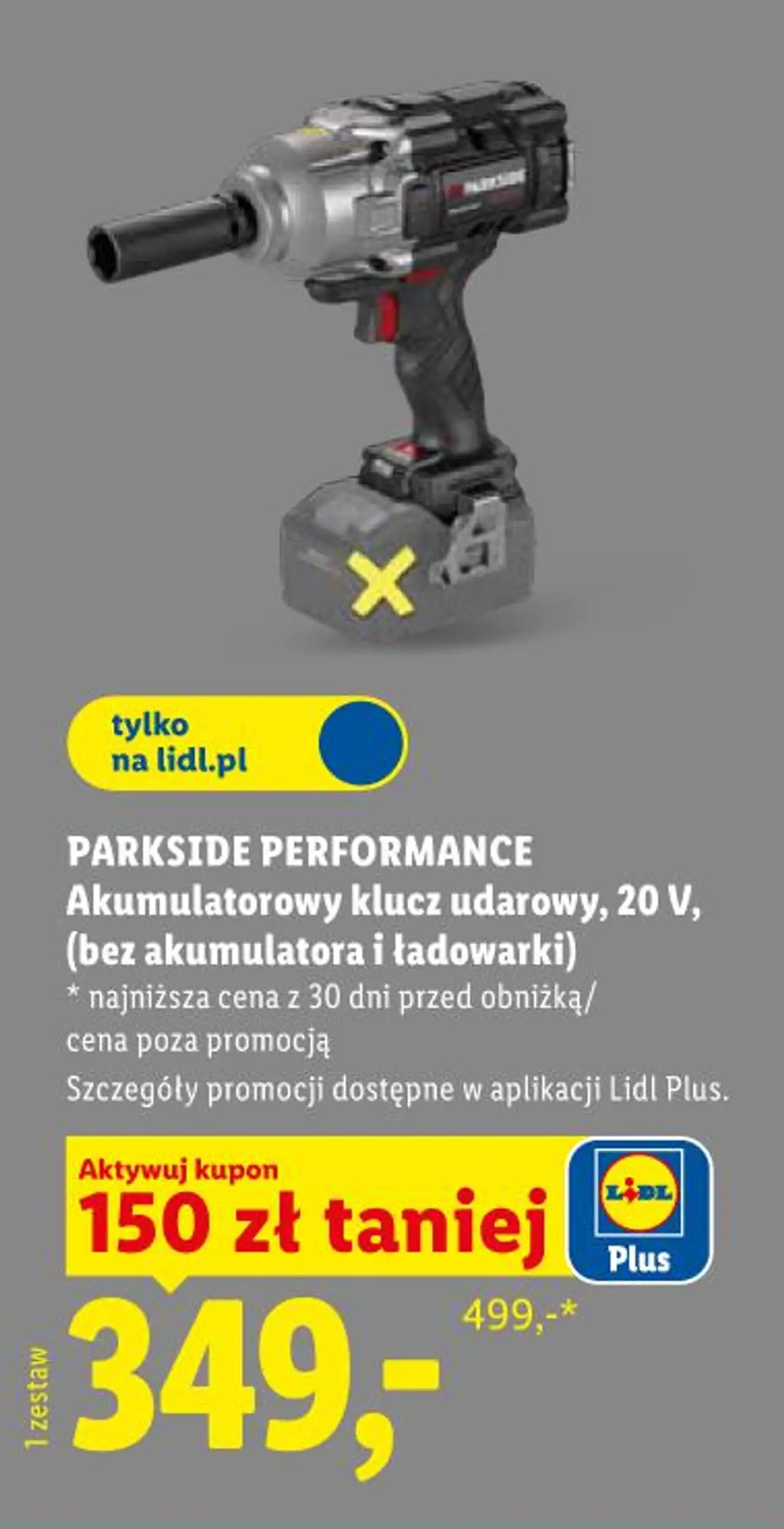 Akumulatorowy klucz udarowy, 20 V, (bez akumulatora i ładowarki) PARKSIDE PERFORMANCE