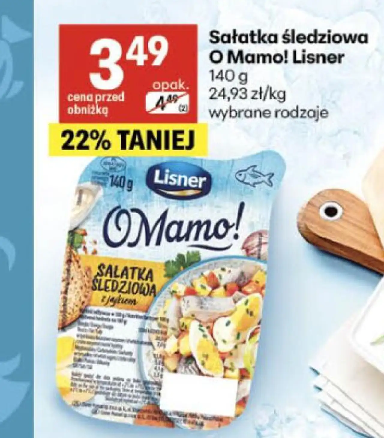 Sałatka śledziowa O Mamo! Lisner 140 g wybrane rodzaje