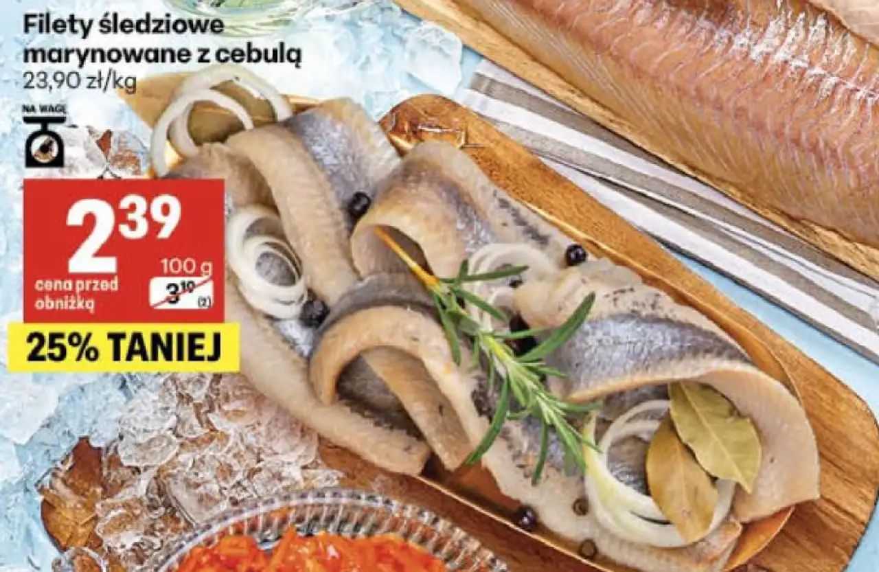 Filety śledziowe marynowane z cebulą 23,90 zł/kg
