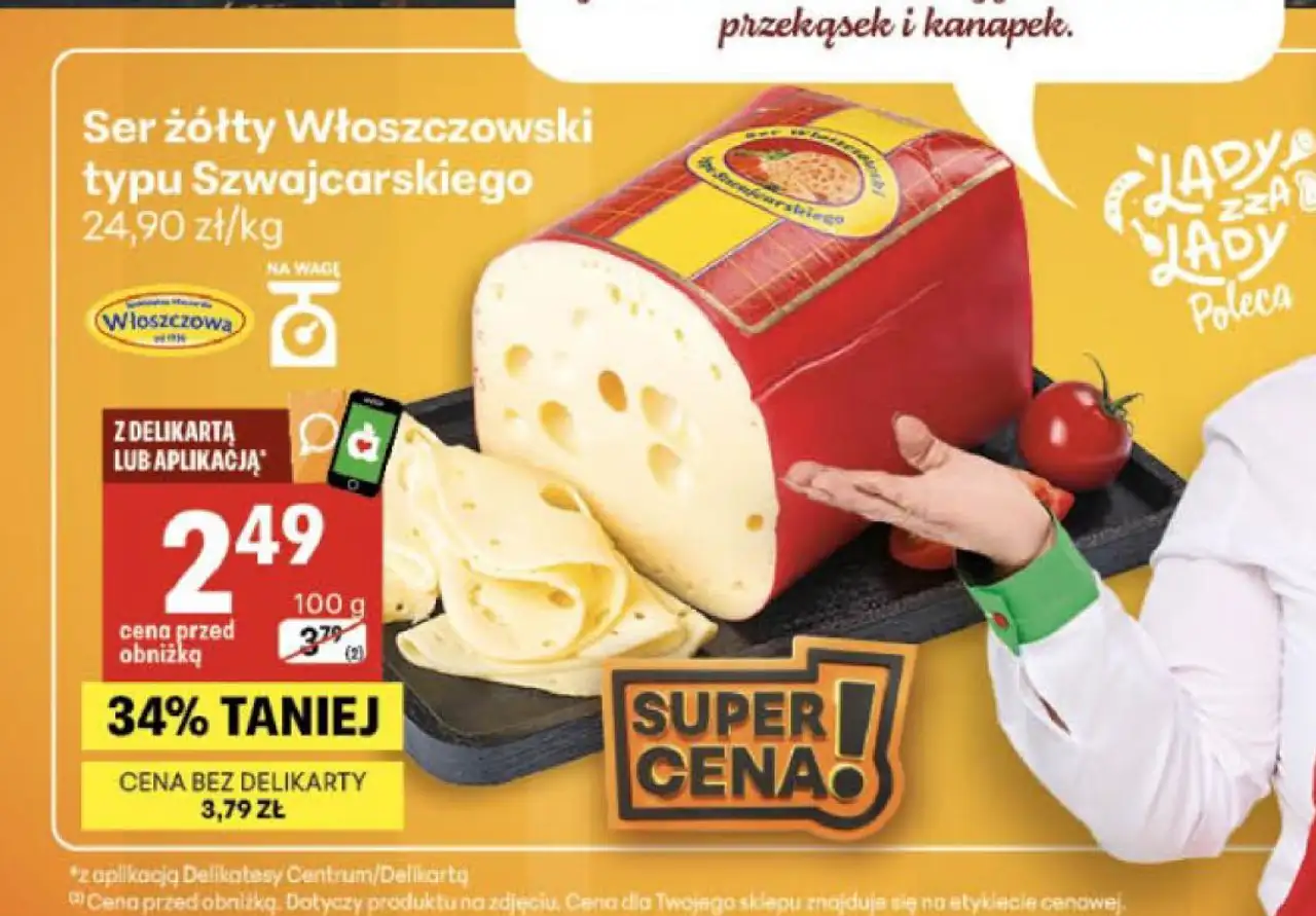 Ser żółty Włoszczowski typu Szwajcarskiego