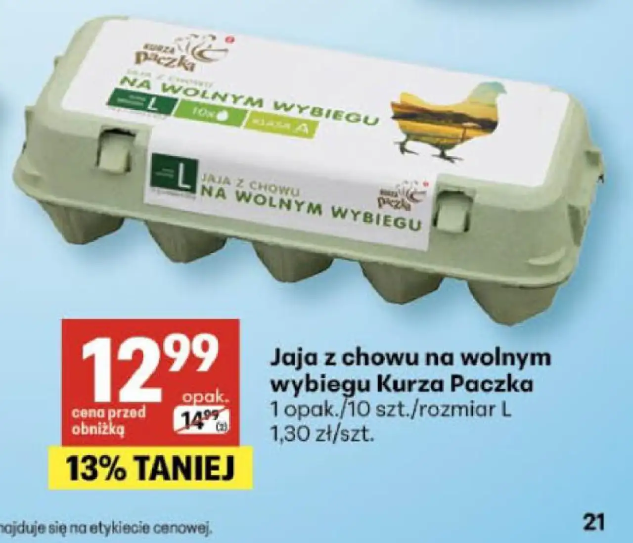 Jaja z chowu na wolnym wybiegu Kurza Paczka