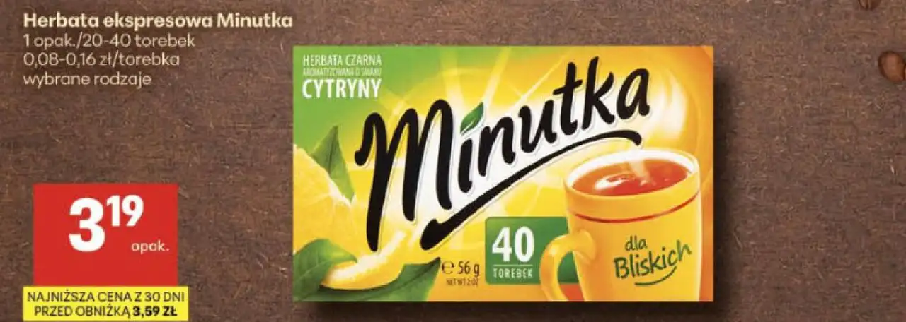 Herbata ekspresowa Minutka 1 opak./20-40 torebek