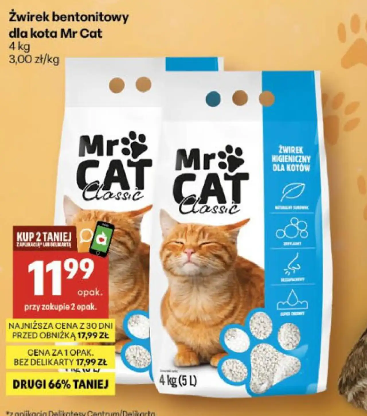 Żwirek bentonitowy dla kota Mr Cat