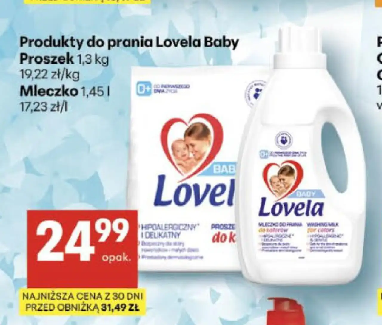 Produkty do prania Lovela Baby Proszek, Mleczko