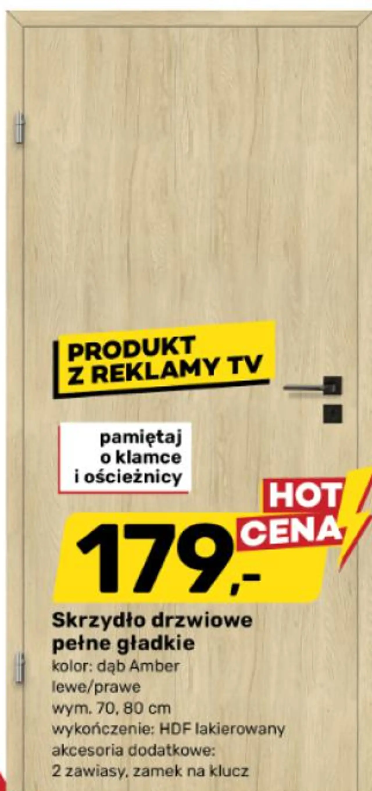 Skrzydło drzwiowe pełne gładkie