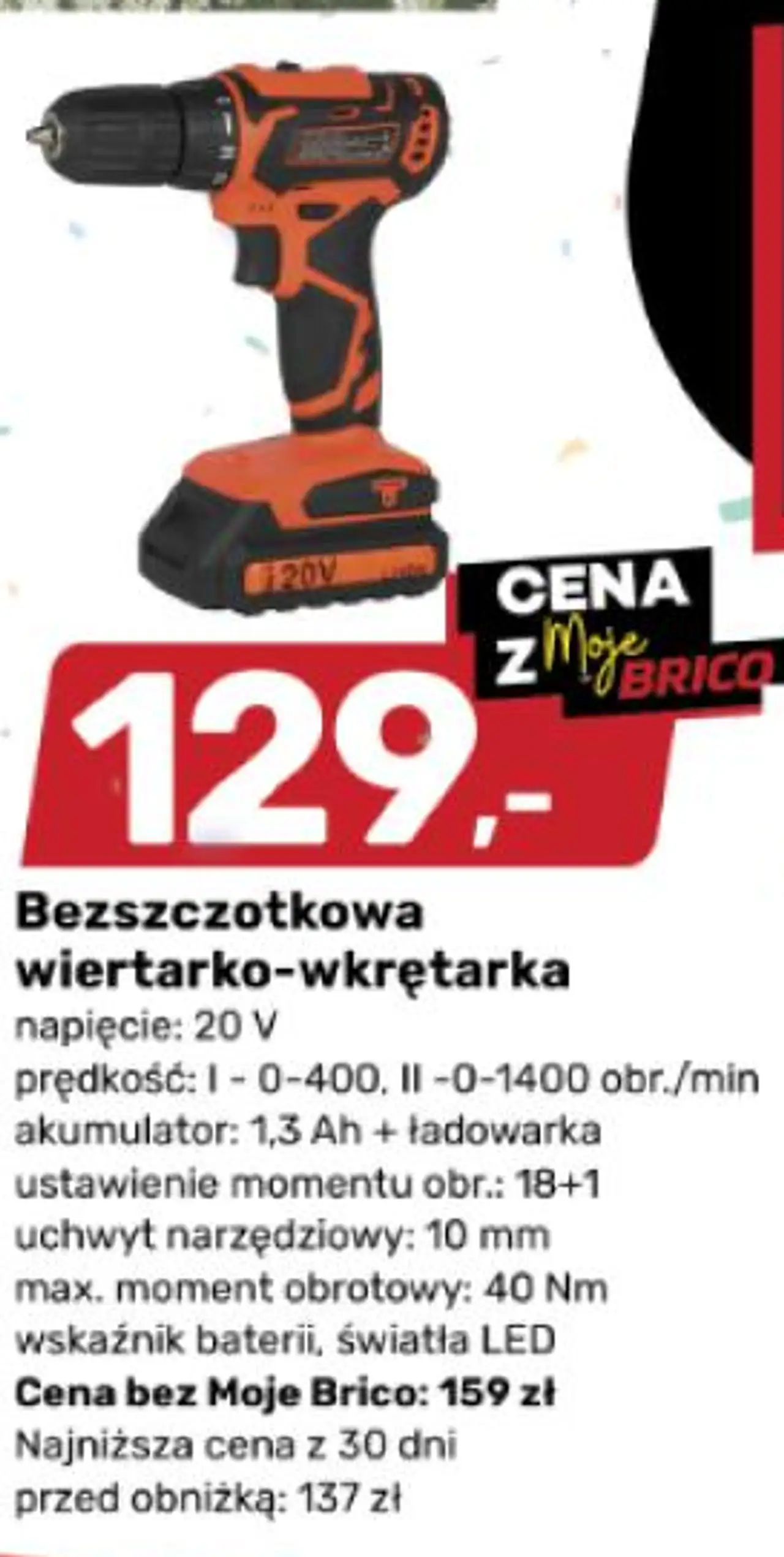 Bezszczotkowa wiertarko-wkrętarka