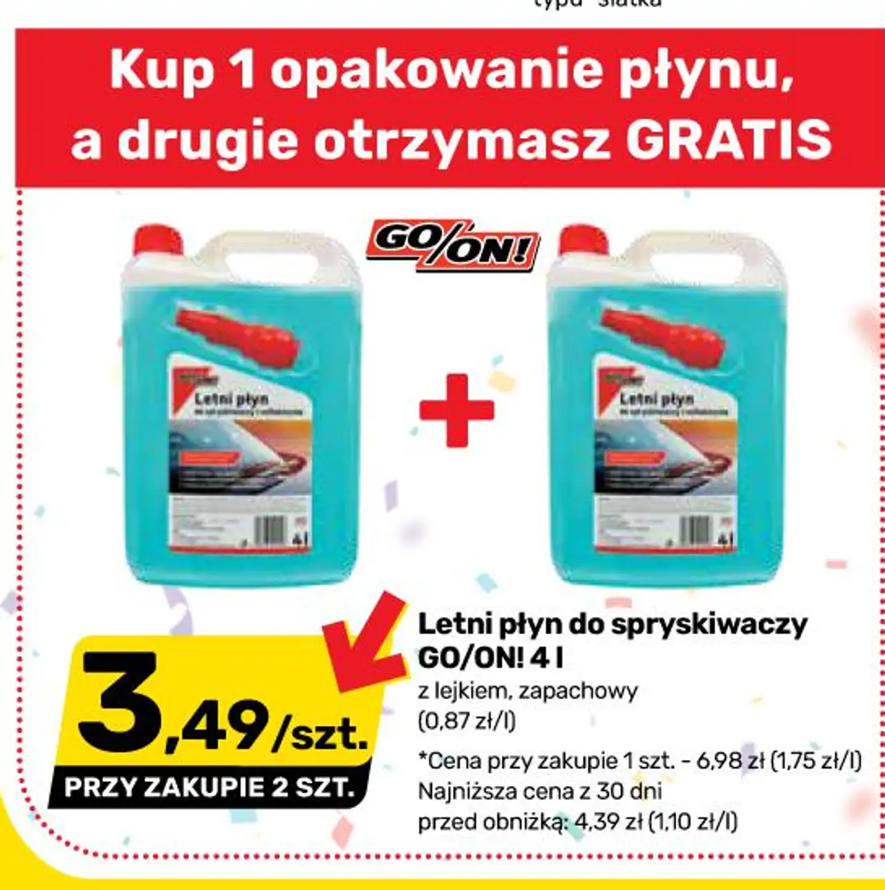 Letni płyn do spryskiwaczy GO/ON! 4 l