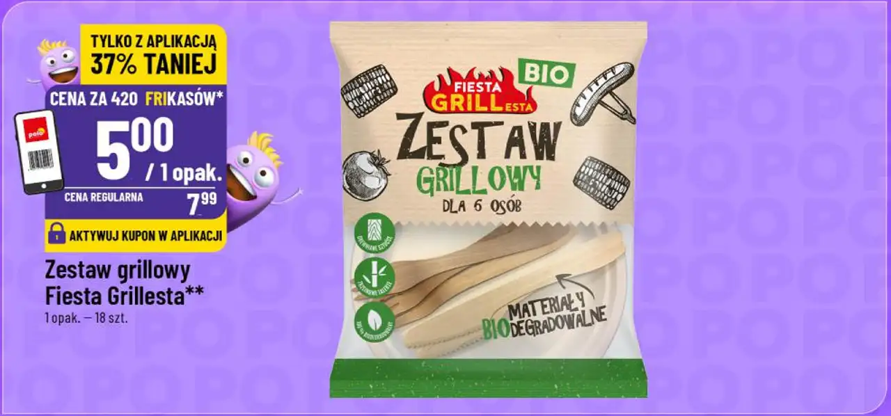 Zestaw grillowy Fiesta Grillesta** 1 opak. - 18 szt.