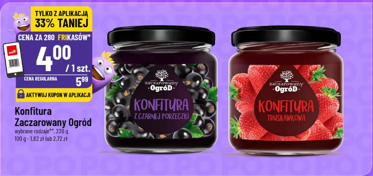 Konfitura Zaczarowany Ogród wybrane rodzaje**, 220 g