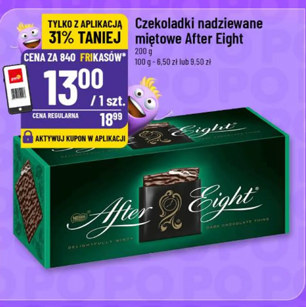Czekoladki nadziewane miętowe After Eight