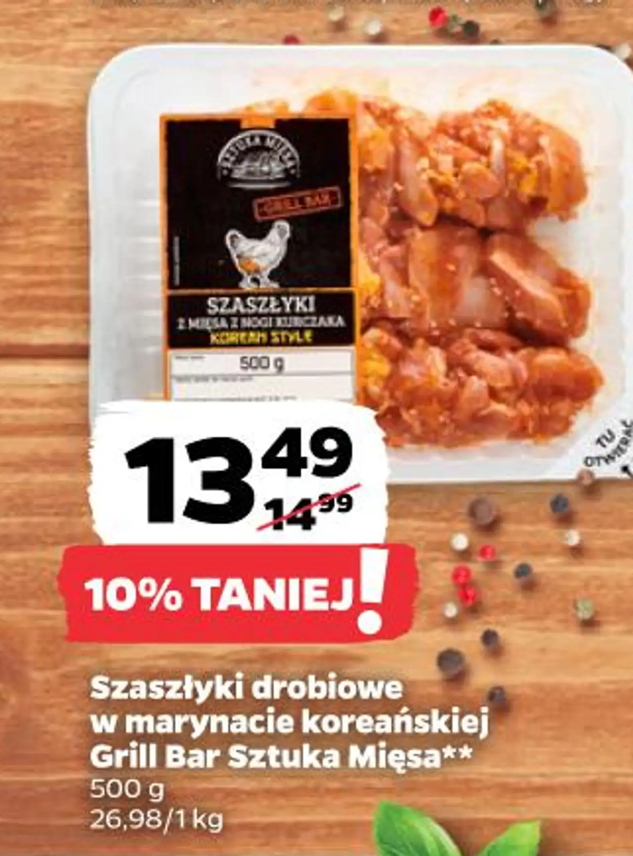 Szaszłyki drobiowe w marynacie koreańskiej Grill Bar Sztuka Mięsa**