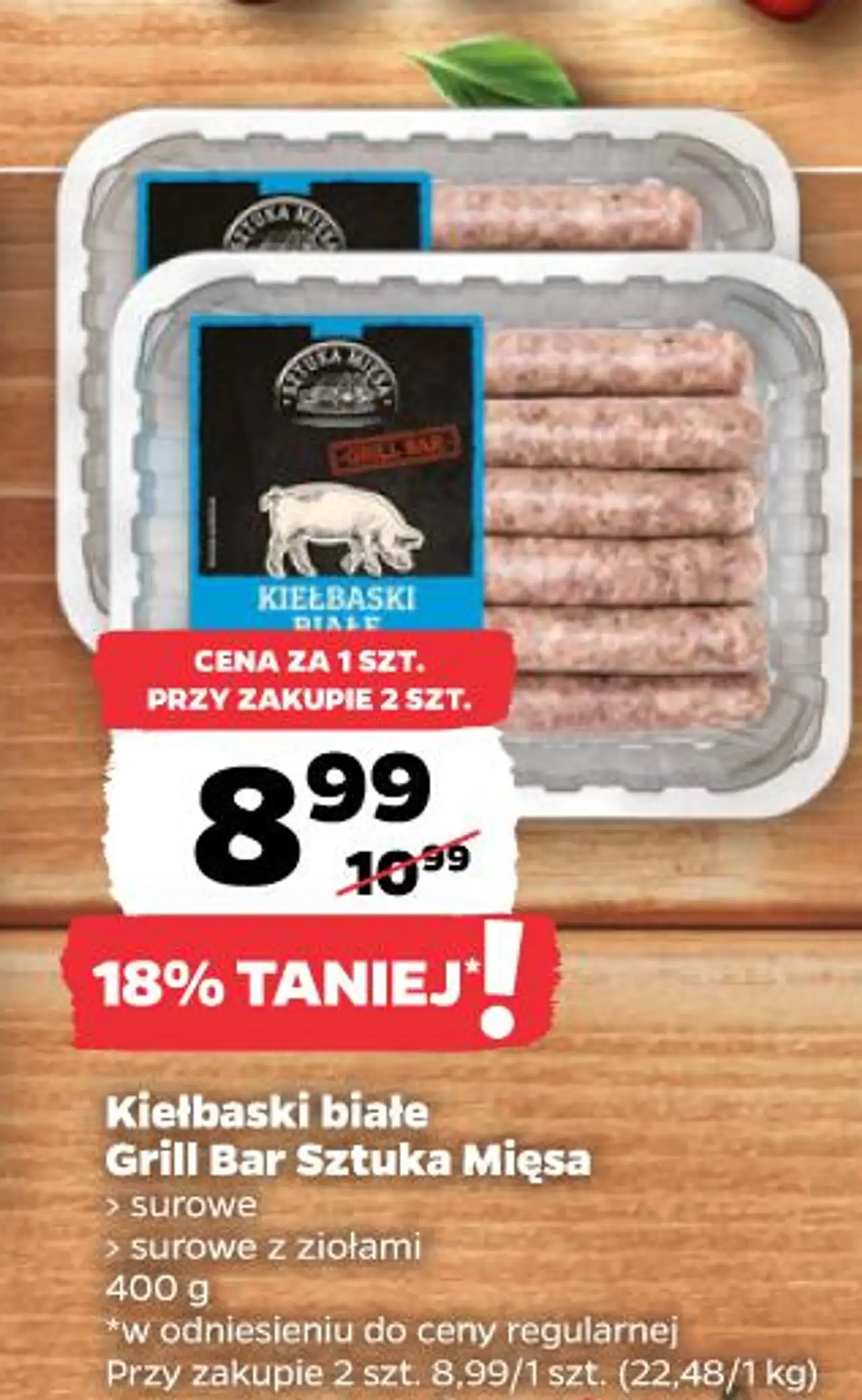 Kiełbaski białe Grill Bar Sztuka Mięsa