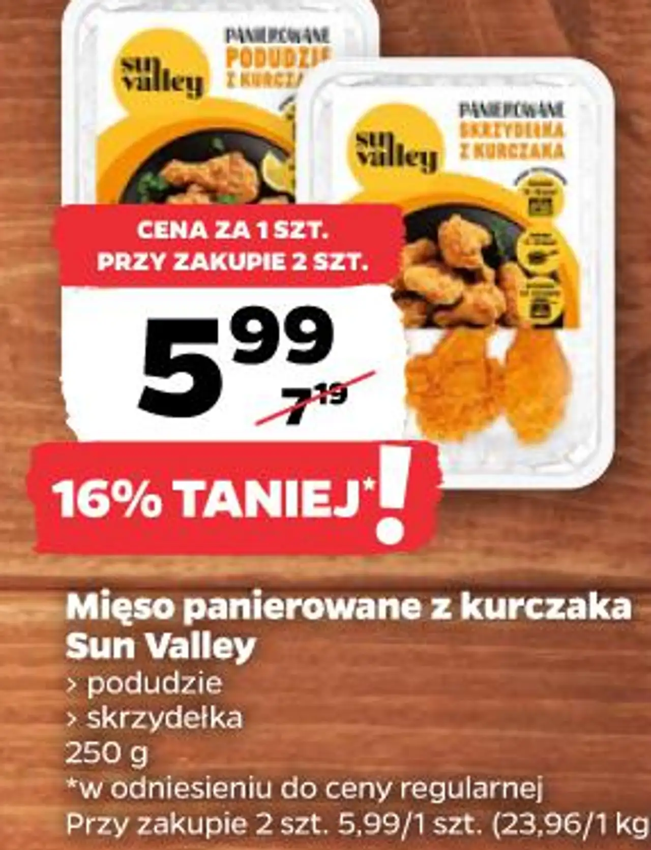 Mięso panierowane z kurczaka Sun Valley 250 g