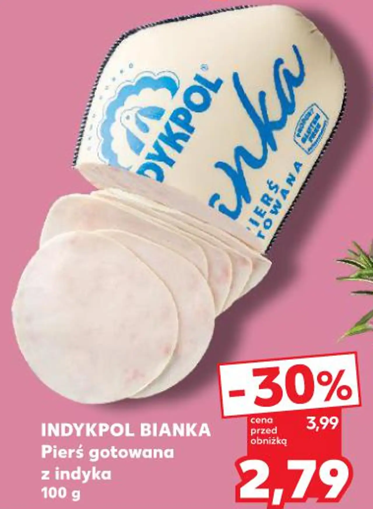 INDYKPOL BIANKA Pierś gotowana z indyka 100 g